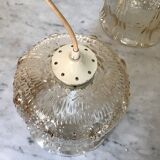 Vintage glass tulip hanging lamp