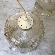 Vintage glass tulip hanging lamp