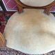 Pair of armchairs medallion Louis XV style, yellow velvet