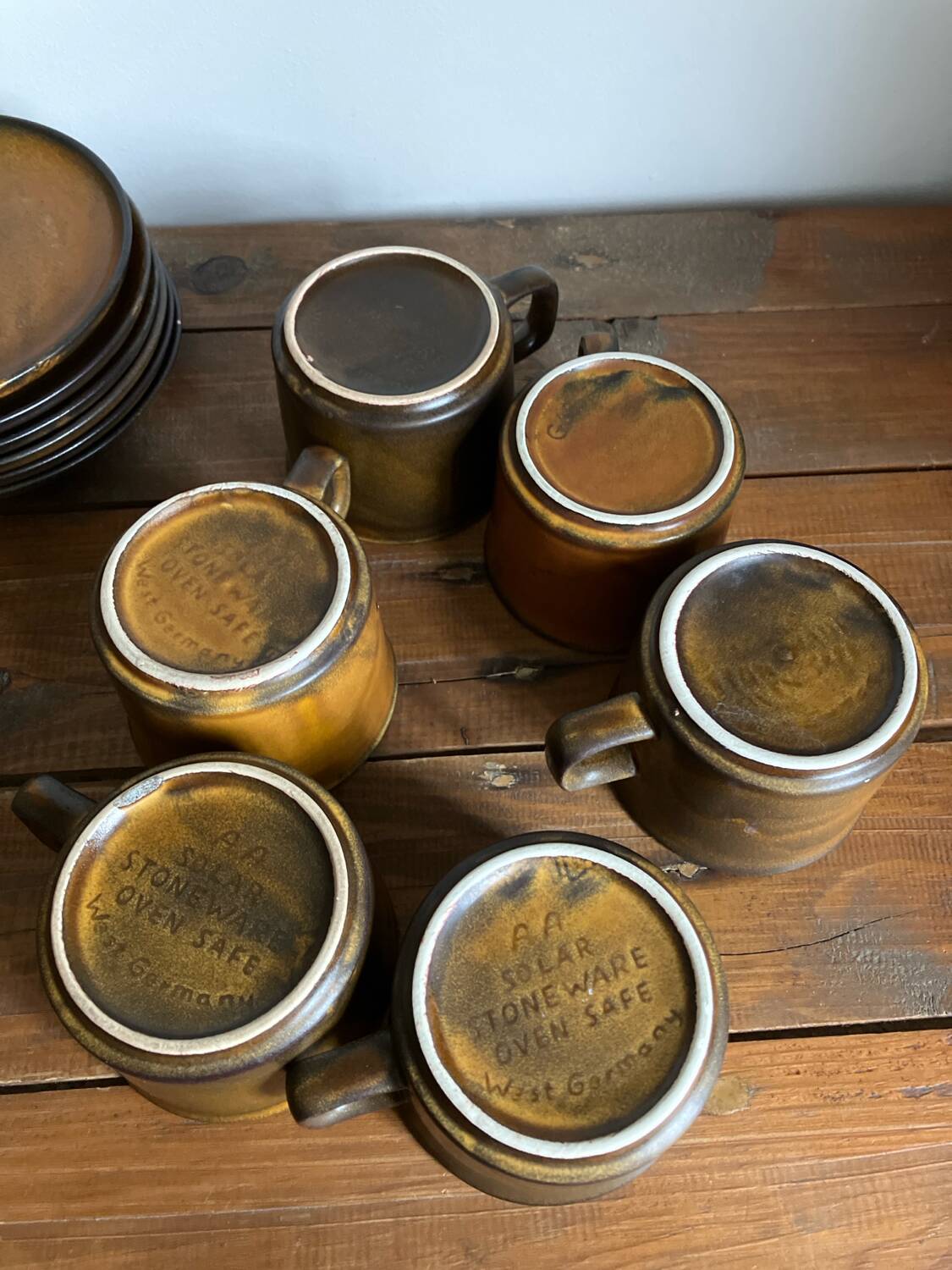 6 West German coffee cups