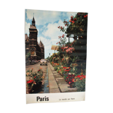 Displays the Paris flower market