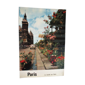 Displays the Paris flower market