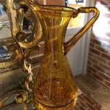 Pitcher and glass