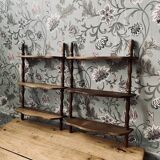 Pair of antique wooden shelves