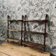 Pair of antique wooden shelves