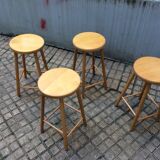 4 stools in pine