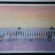Pastel painting terrace by the sea