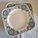 Assiettes plates terre de fer Longchamp Médicis