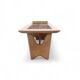 Thibault coffee table in light oak and ceramics, guillerme et chambron