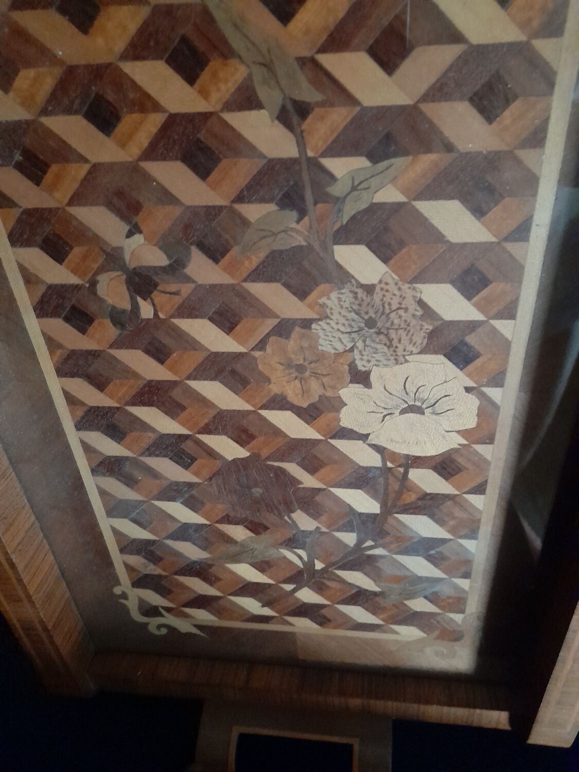 Marquetry serving tray.