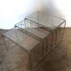 3 nesting tables in chrome metal and glass, 1970s.