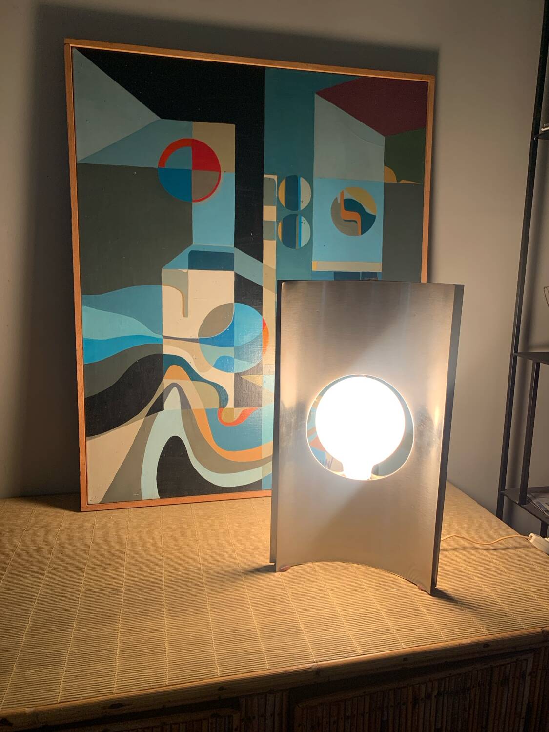 60s stainless steel lamp