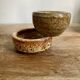 Duo of mini ramekins, stoneware, pyrite