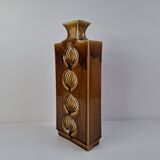 Mid Century Czech Brown Ceramic Vase Ditmar Urbach, 1960's.