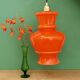 Suspension globe vintage XL en opaline orange