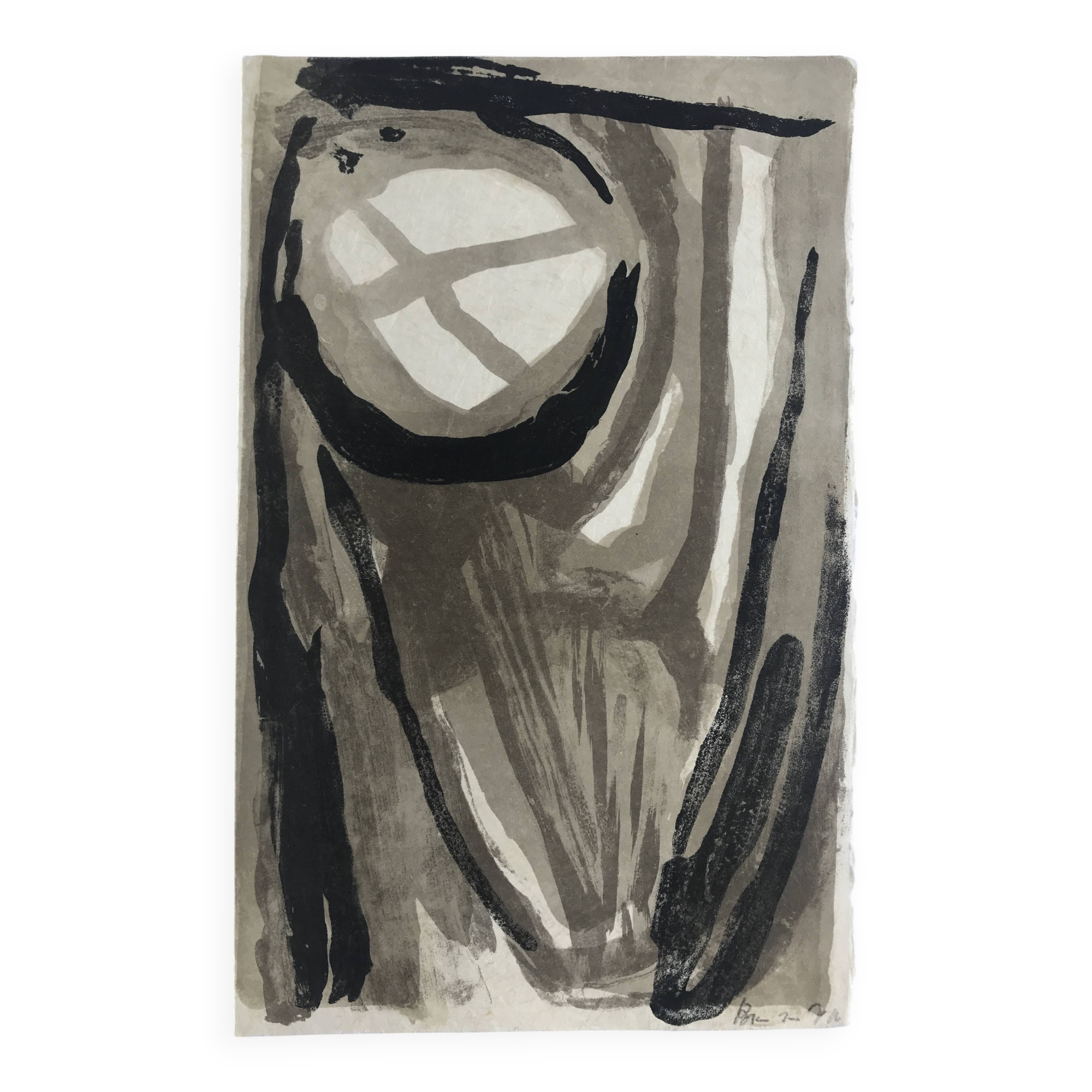 Bram VAN VELDE, Untitled, 1975. Original lithograph signed in pencil