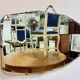 Vintage Wall Mirror with Bevelled Glass