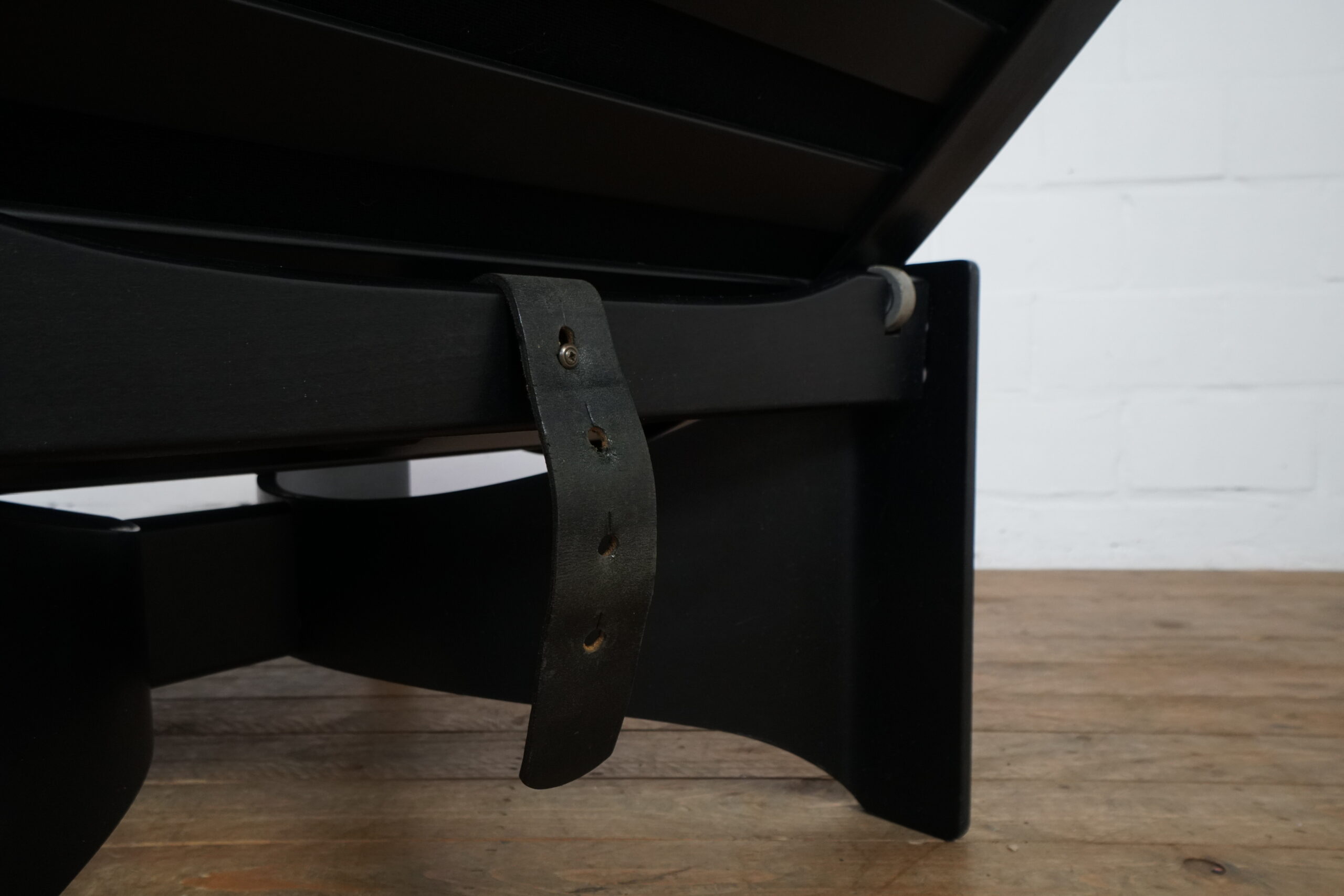 Fauteuil lounge réglable en cuir italien