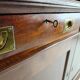 Early 20th-century English mahogany dresser / sideboard – brass campaign hardware
