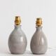Set of two small glazed stoneware lamp bases – 1960s