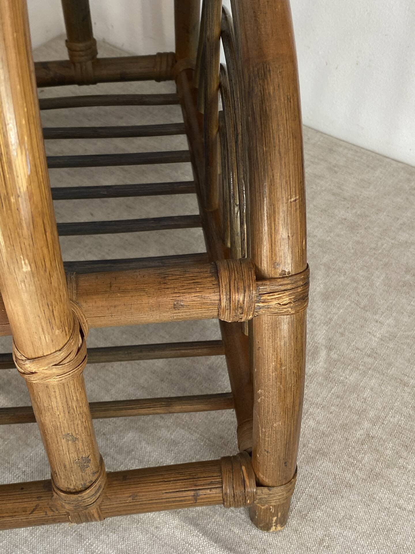 Bamboo and rattan magazine rack