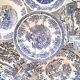 Mismatched antique soup plates