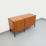Vintage modernist enfilade ARP Minvielle by Guariche Mortier Motte teak