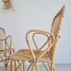 3 antique rattan armchairs