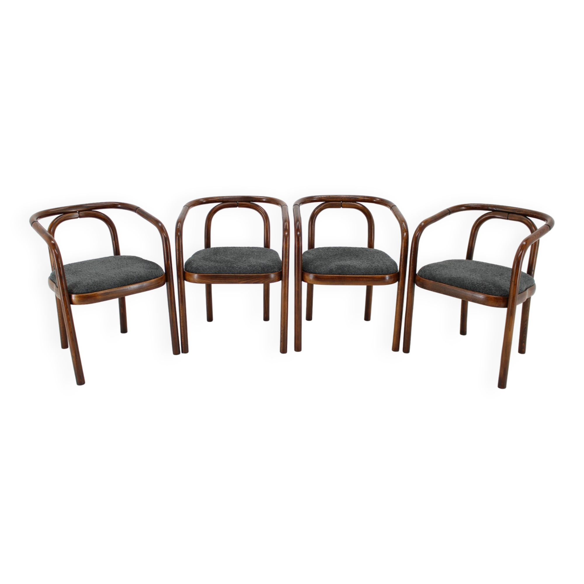 1970s Antonin Suman Set of Four Dining Chair by TON