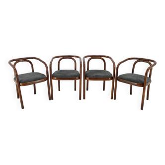 1970s Antonin Suman Set of Four Dining Chair by TON