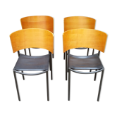 4 chaises vintage Starck modèle Lila Hunter XO 1988