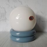 Vintage metal and opaline wall lamp