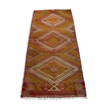Vintage Turkish Kilim Rug , 101 X 47