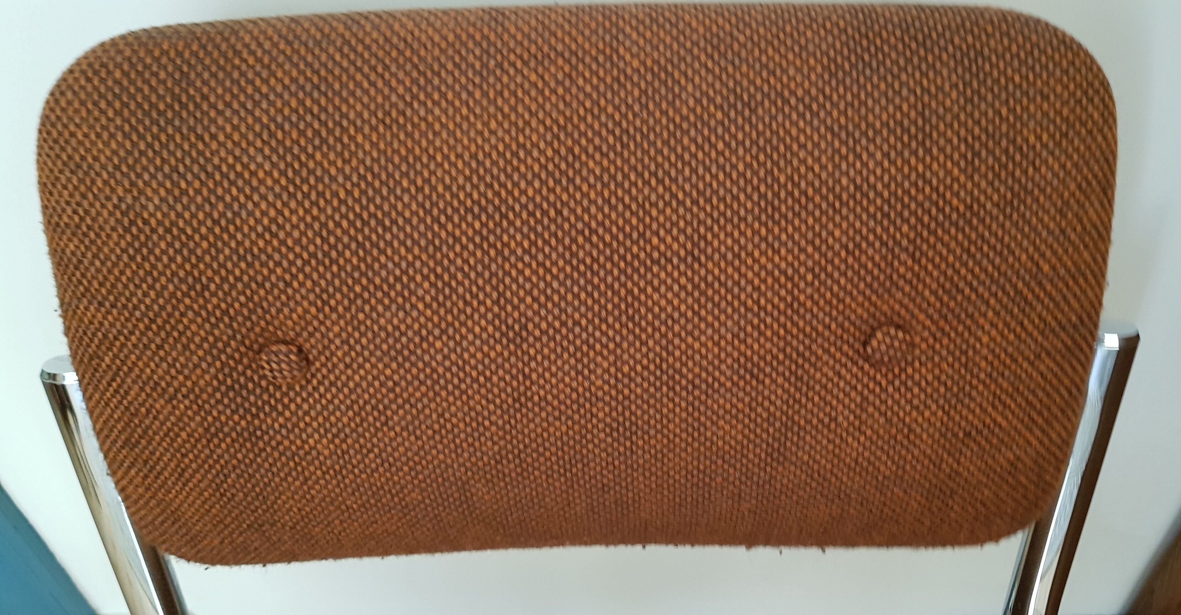 70's metal and fabric office chair