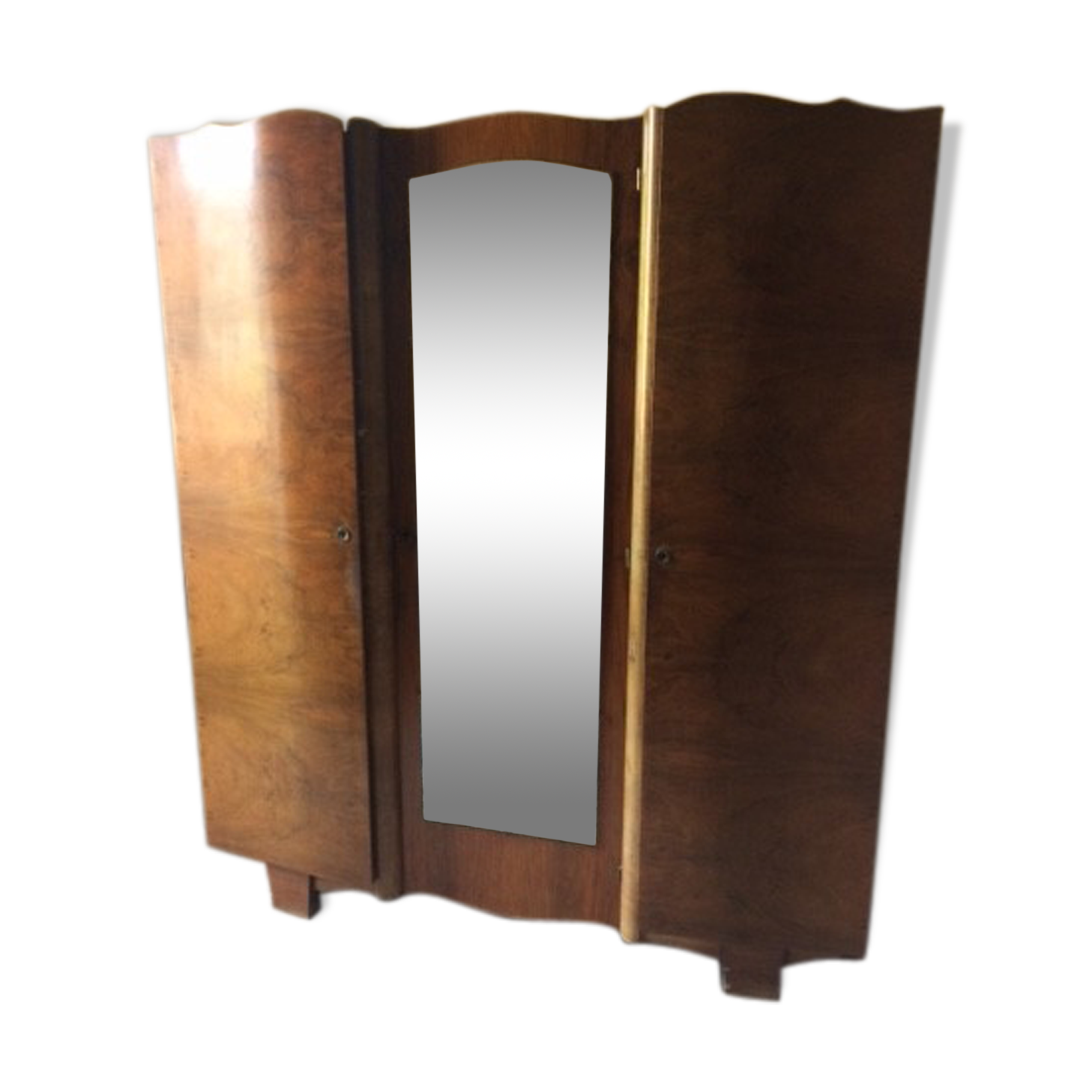 Walnut art deco wardrobe 1930s