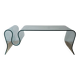 Table basse porte revues verre trempé