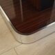 Round mahogany table, Italian design, 1970s, production: Italy
