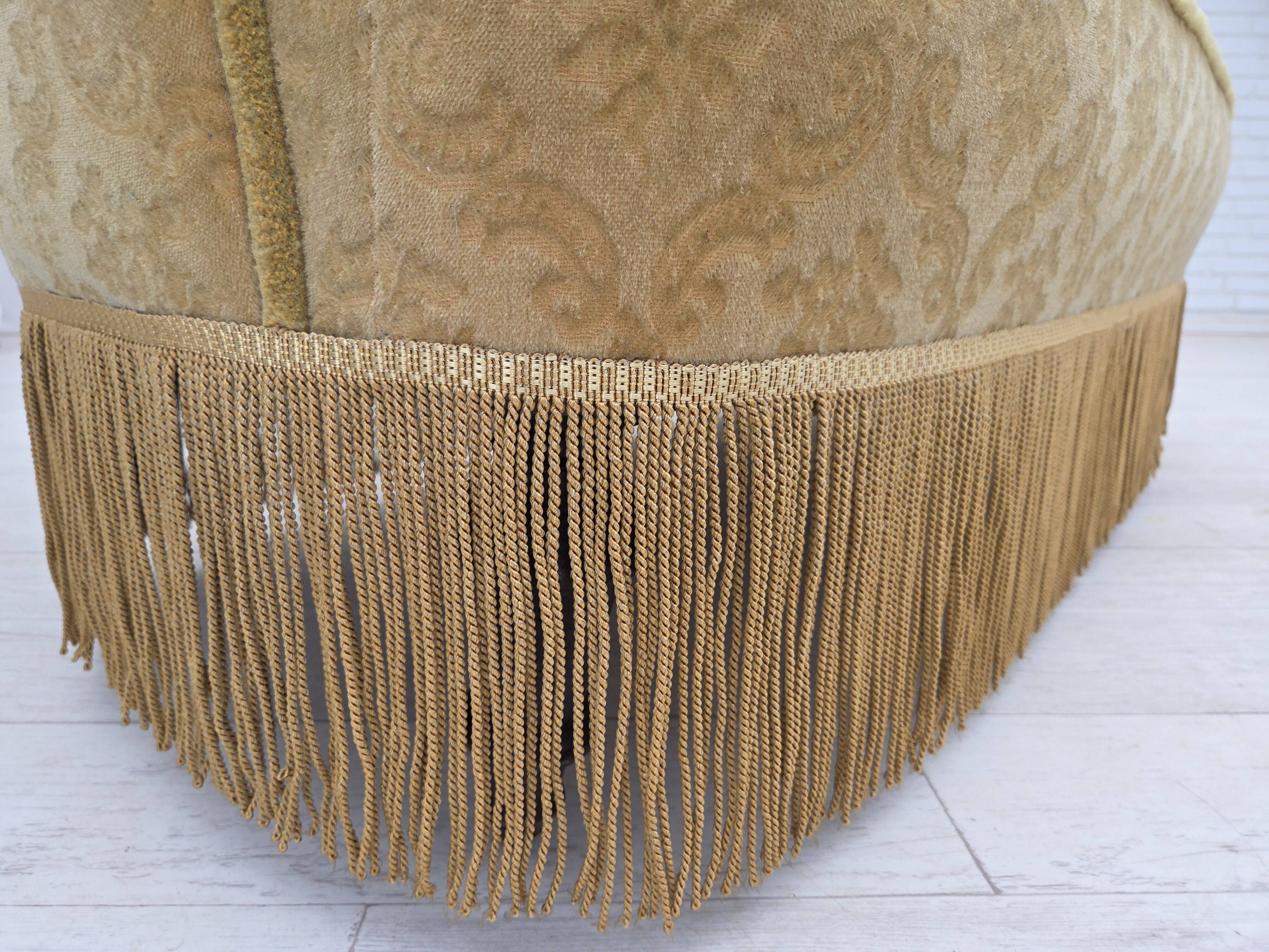 1950s, Danish 2-seater sofa, green/honing furniture velour.