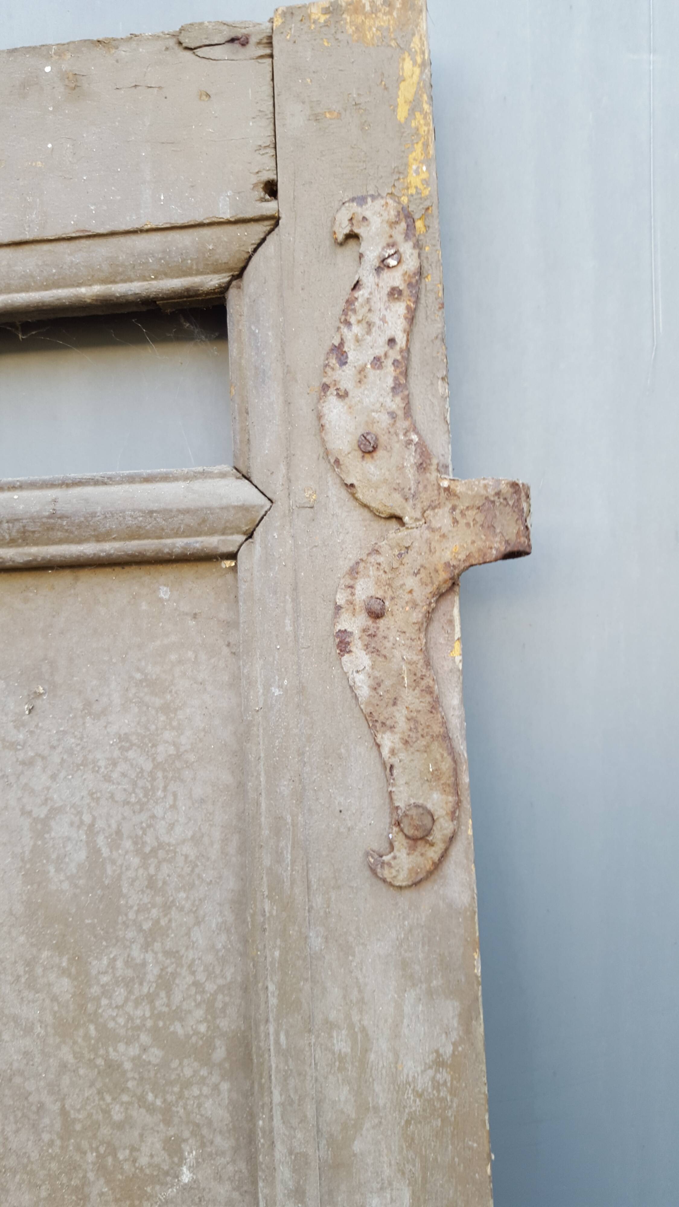 18th century glass door patina original mustache fittings