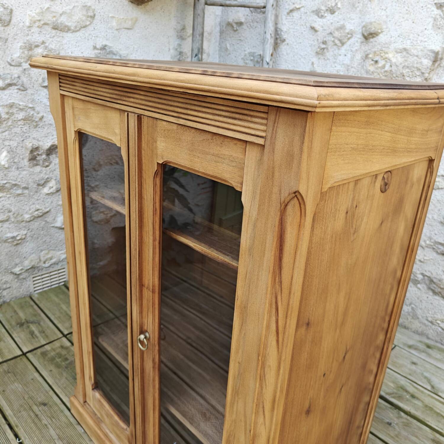 antique glass sideboard