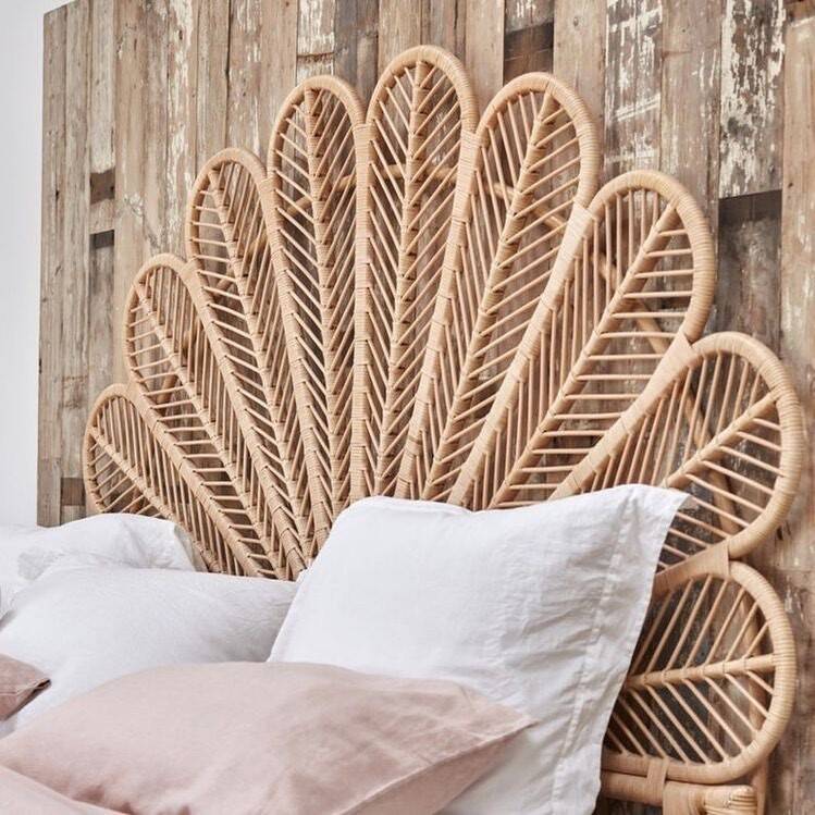 Handmade wicker headboard