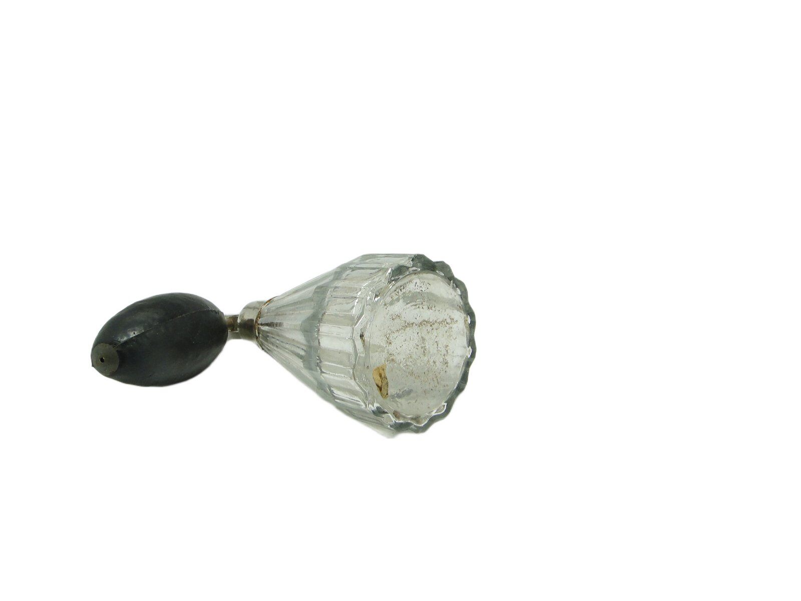 Art Deco Bohemian bronze and crystal perfume bottle, 1950s