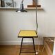 Metal bedside table, scoubidou and chrome lamp