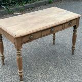 Renovated 3-drawer solid wood desk