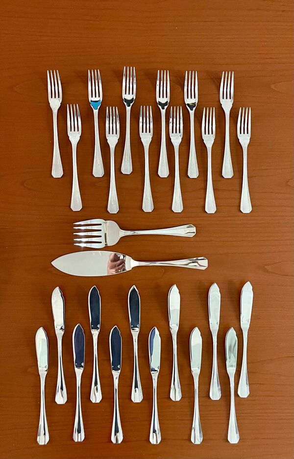 Christofle boréal service à poisson 26 pieces