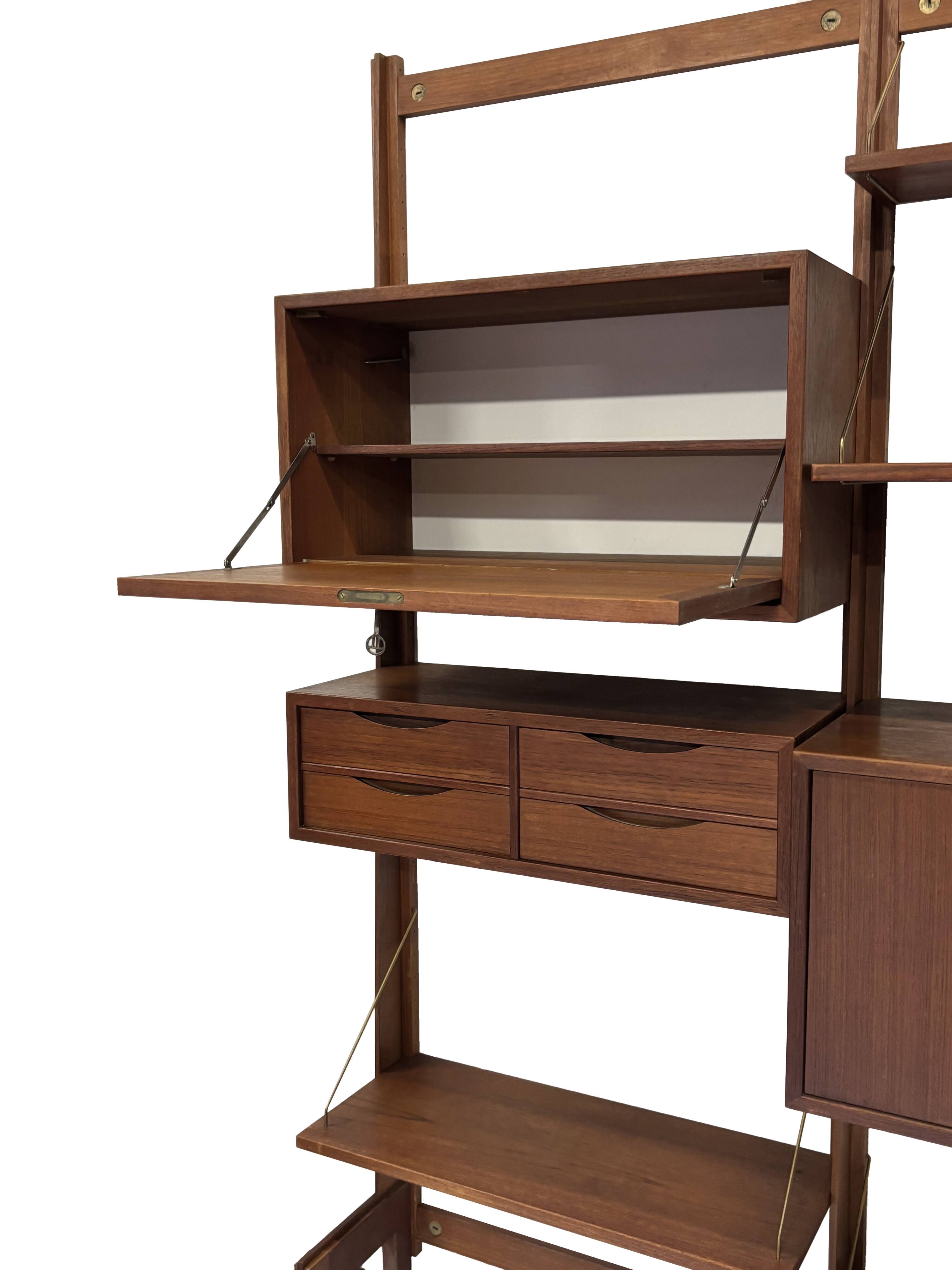 Système mural autoportant vintage Torbjorn Afdal Design scandinave des années 60