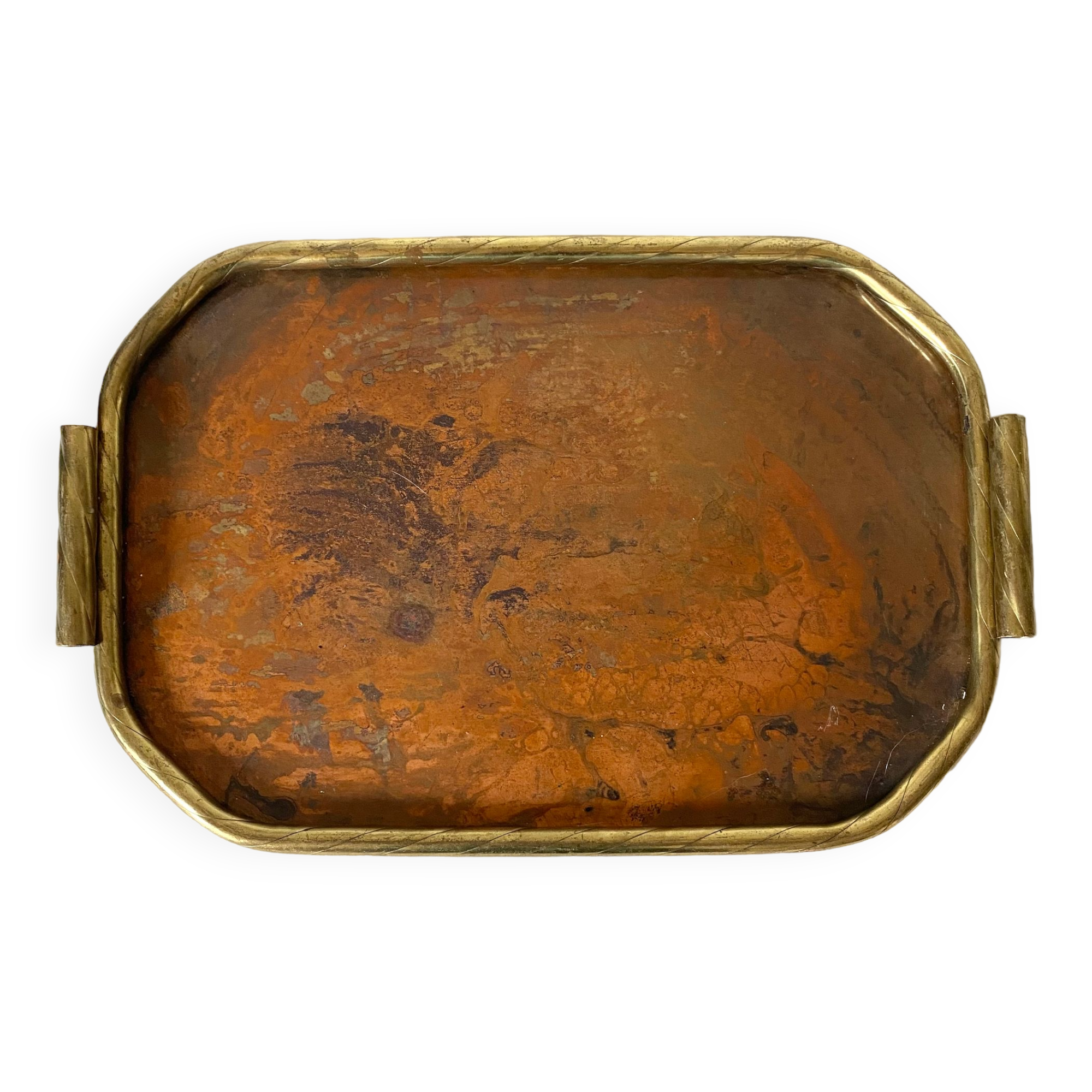 Old copper and brass top