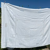 Embroidered linen tablecloth