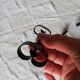 Set of 12 black twisted wrought iron knife holders from the 50s
