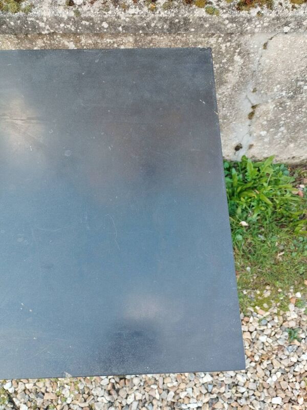 Console ancienne style empire bois avec plateau marbre